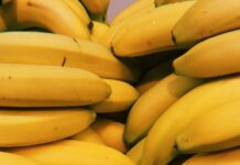 에너지 대사와 건강을 위한 비타민 B군 yellow banana fruits