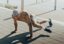 근감소증 예방, 일상 속 근육 관리로 활기찬 노년을 준비하세요 a man doing push ups on a brick sidewalk