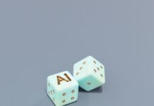 “우리 집 주치의가 된 AI…일상에 스며드는 스마트 건강 관리” Two dice with ai letters and dots